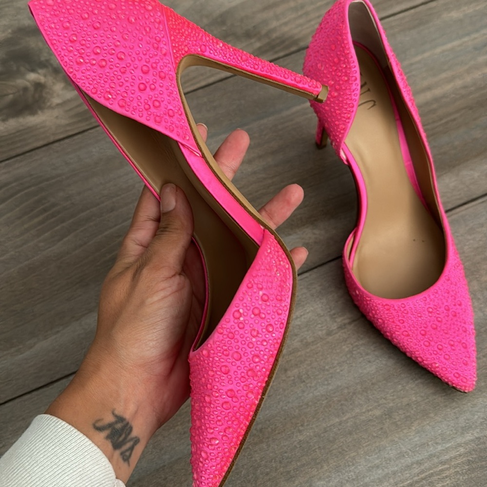 INC Kenjay pink heels size 7.5 - Picture 4 of 10